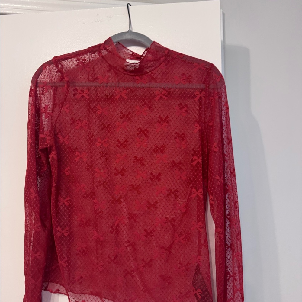 Maeve Red Lace Blouse